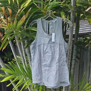 James Perse Linen Sleeveless Top